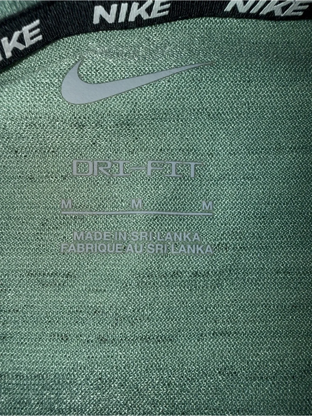 Nike Boy’s Green Dri-fit Short-Sleeve with Reflective Nike Check